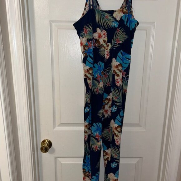 Blue Flowered Romper - Picture 2 of 5